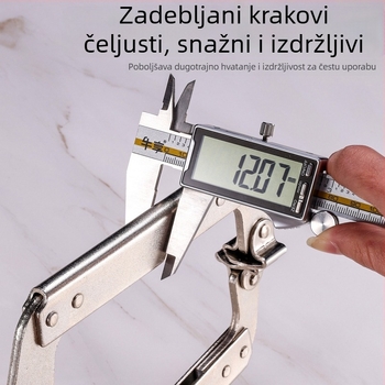 Industrijske teške klešta za pločice, C-tip, ojačane, s velikim otvorom, višenamjenske