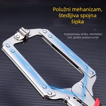 Industrijske teške klešta za pločice, C-tip, ojačane, s velikim otvorom, višenamjenske
