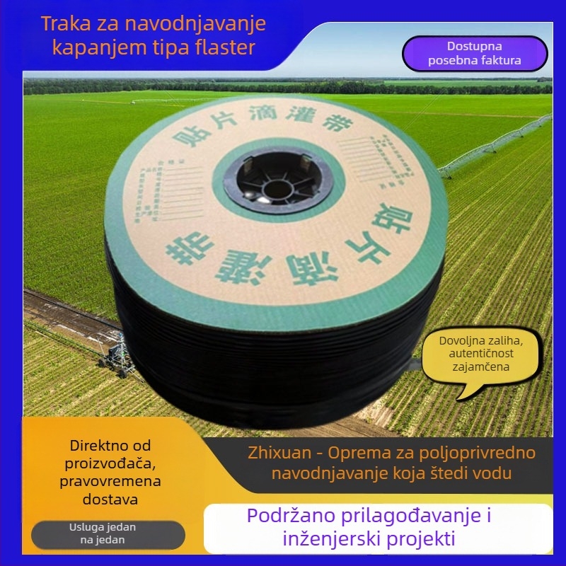 Zhixuan 16 mm patch tip navodnjavanja traka, s jednim otvorom i dvostrukim upravljanjem, za stakleničko povrće