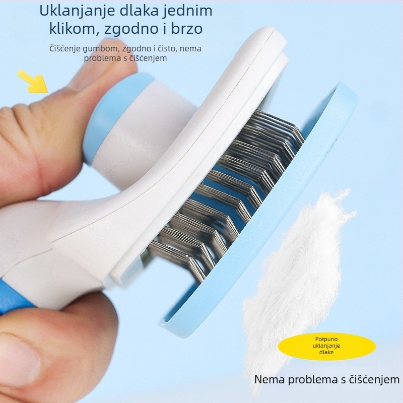 Četka s iglicama za kućne ljubimce — masažna četka za uklanjanje dlaka, uklanja otpalu dlaku.