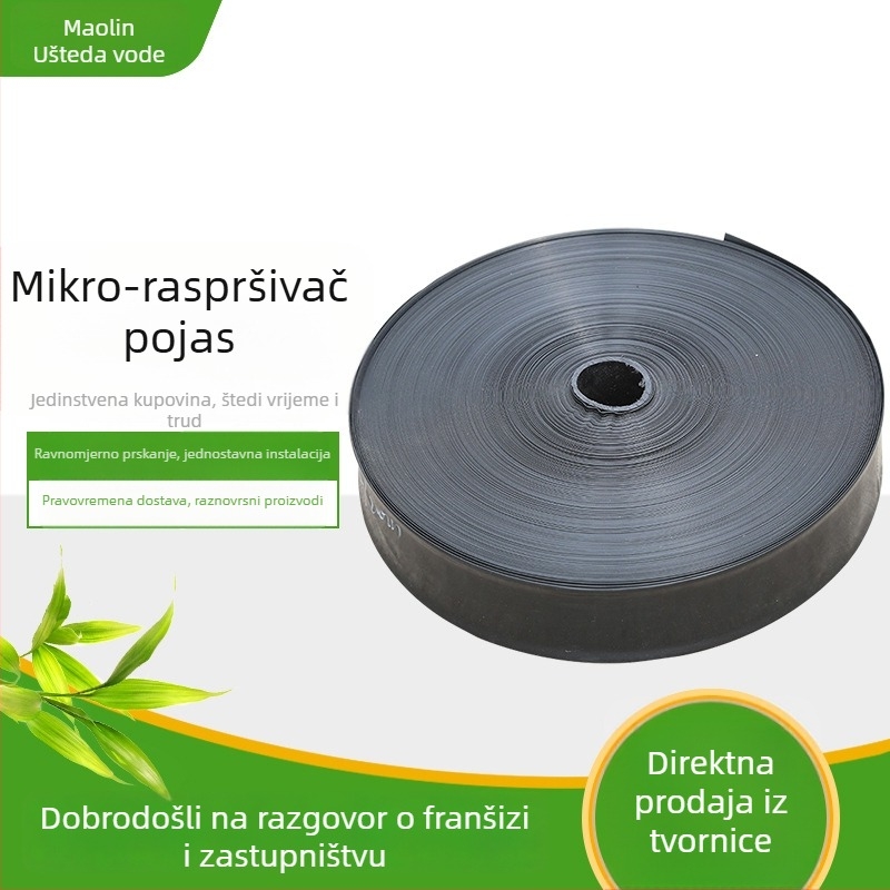 Maolin PE mikro raspršivačka cijev za navodnjavanje u povrtnom plasteniku, 2 inča, 7 otvora, crna