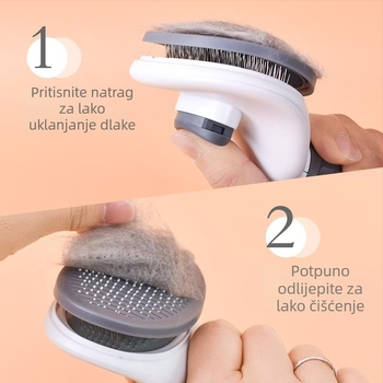 Univerzalna četka za mačke i pse s jednim klikom — alat za njegu, uklanjanje otpale dlake i raščešljavanje zapetljanih dlačica