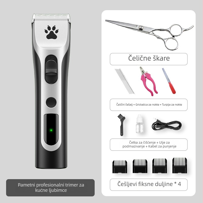 Inteligentni trimer dlake kućnih ljubimaca – profesionalni električni kliper visokog kapaciteta