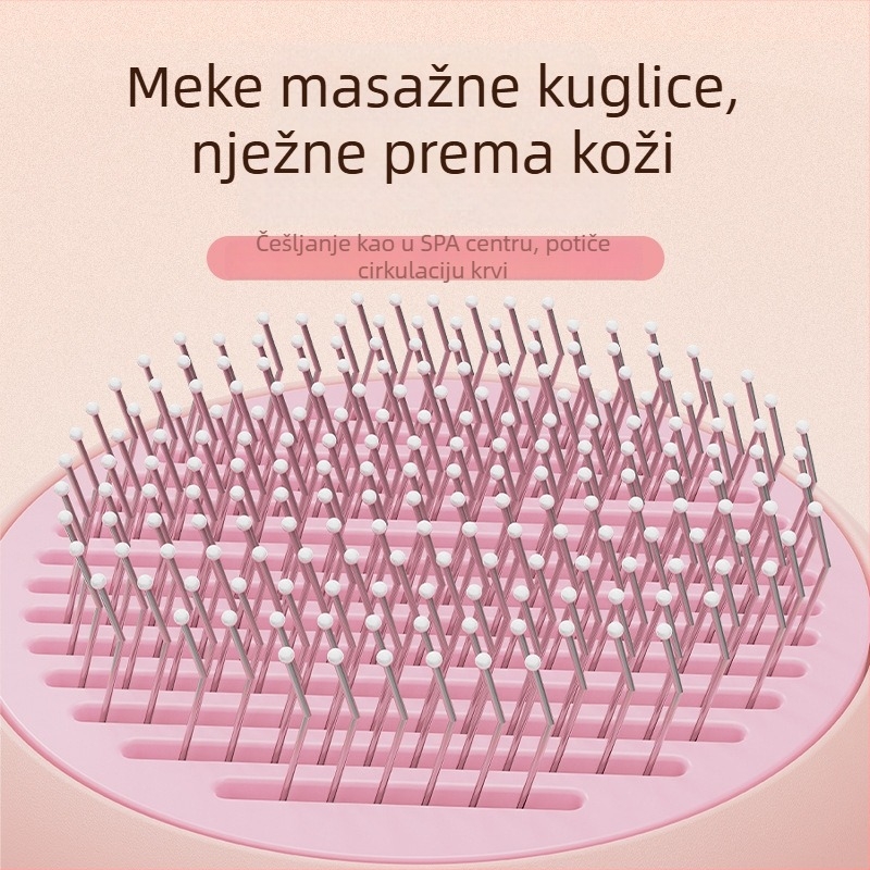 Kreativna četka za kućne ljubimce s otiskom šljive, četka za uklanjanje dlaka jednim klikom, samočišćujuća četka za raščešljavanje pasa i mačaka