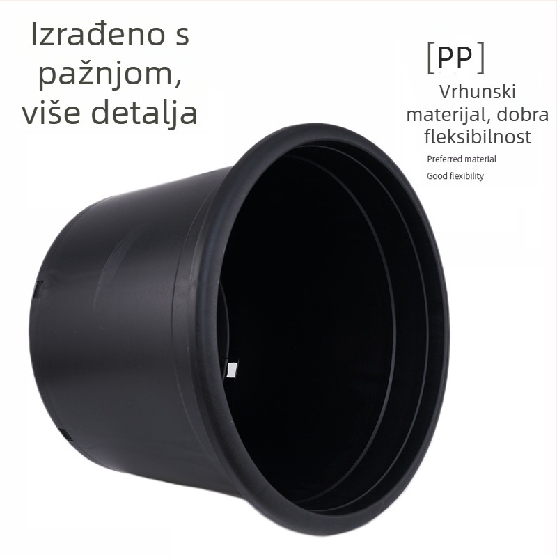 Okrugli ekstra veliki lonac za cvijeće s velikim promjerom, plastični lonac od smole za vanjsku upotrebu