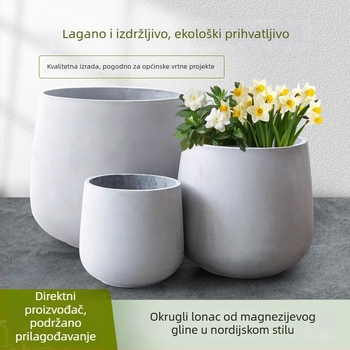 Cementni lonac s umjetnim biljem, ljiljan i bambus, velika stojeća biljka za pod, dekorativna unutarnja biljka za dnevni boravak i izložbene prostore