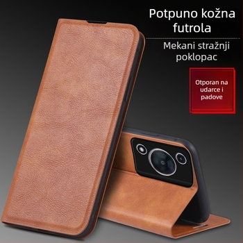 Zaštitno kućište za Huawei Enjoy 70 i Enjoy 70 Pro, otporno na padove, potpuno prekrivanje, mat PU koža