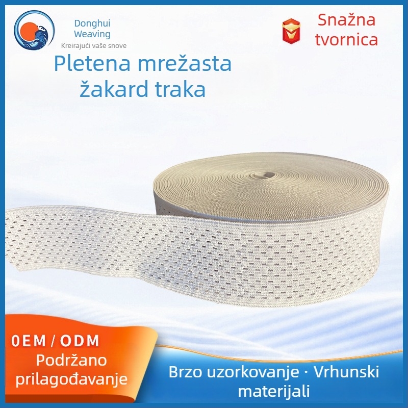 Prozračni poliesterski pleteni mrežasti pojas za struk, svijetlosiva, za fitness i oblikovanje tijela