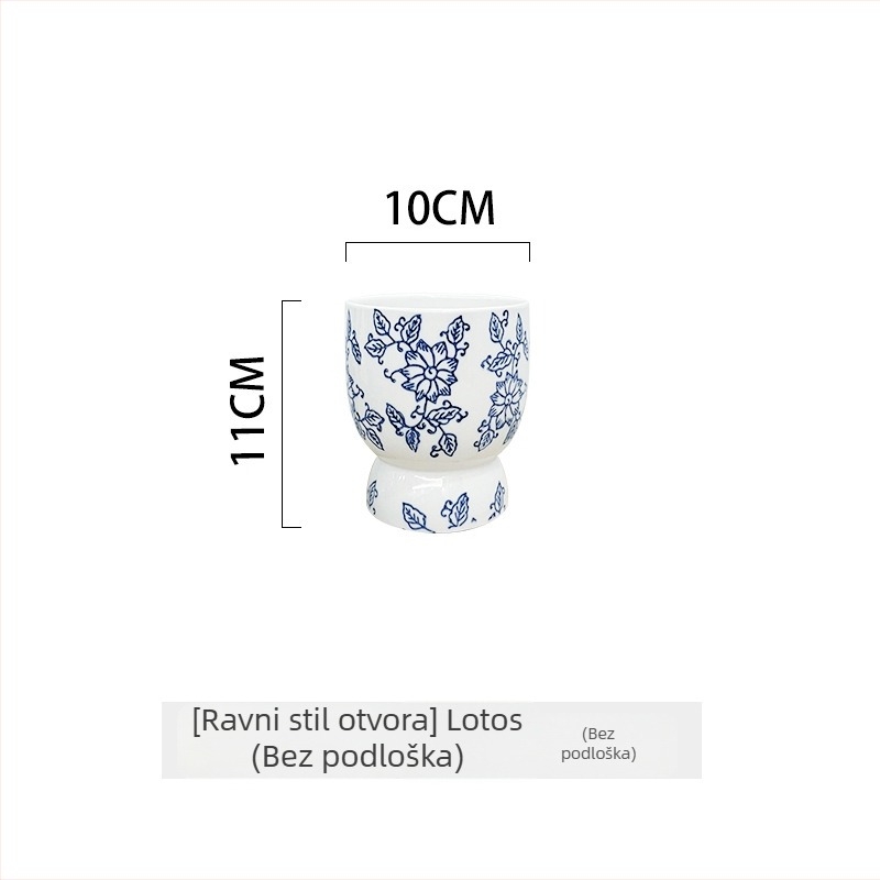 Prilagođeni keramički stolni lonac za orhideje, novi kineski stil, plavo-bijela porcelanska mini vaza