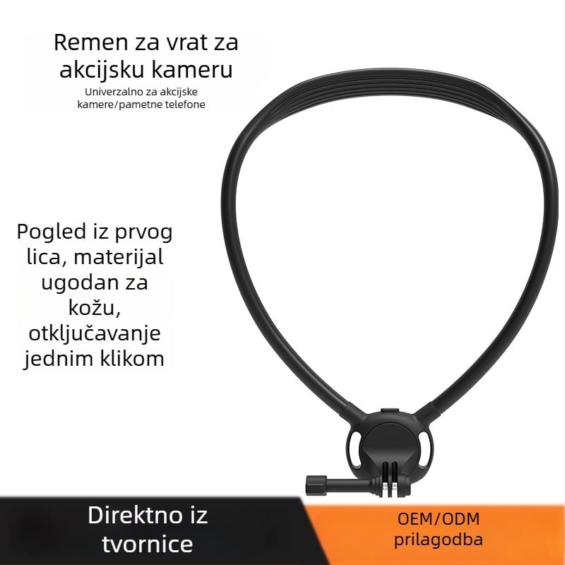 Magnetski držač za vrat za sportsku kameru i pametni telefon – stabilizacija, perspektiva iz prvog lica, uređaj za prijenos uživo