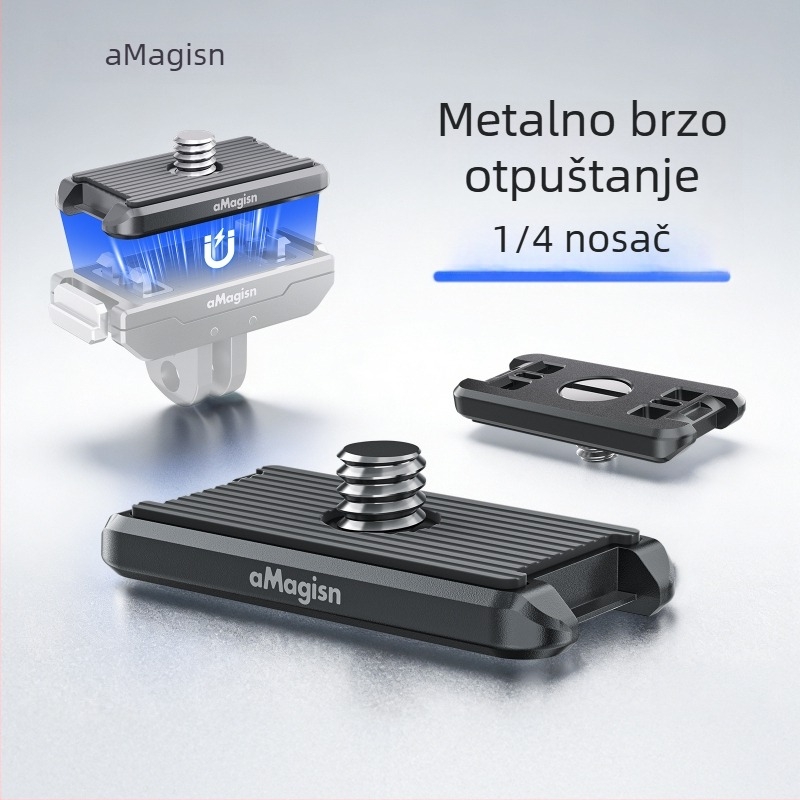 Amagisn Insta360 Hero12 metalni gornji poklop s mehanizmom brzog otpuštanja 1/4 navoj – dodatak za akcijske kamere