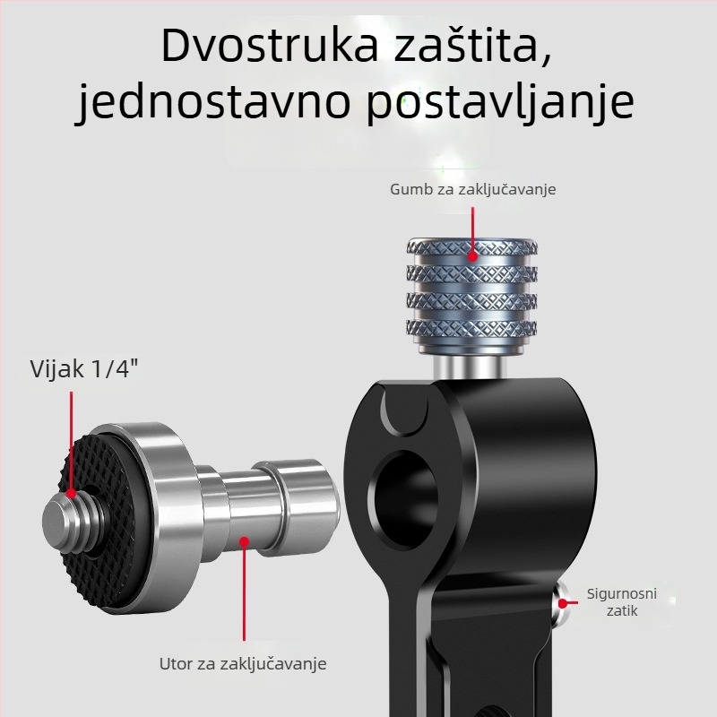 Aluminijski dvostruki držač za binokle, 38 mm Arca-Swiss adapter za stativ