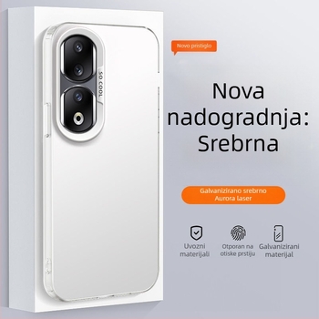 Kućište za Honor 90 Pro REP-AN00, mat završetak, otporno na padove, tvrdo kućište, srebrna boja