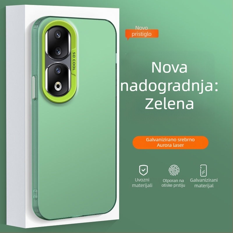 Kućište za Honor 90 Pro REP-AN00, mat završetak, otporno na padove, tvrdo kućište, srebrna boja