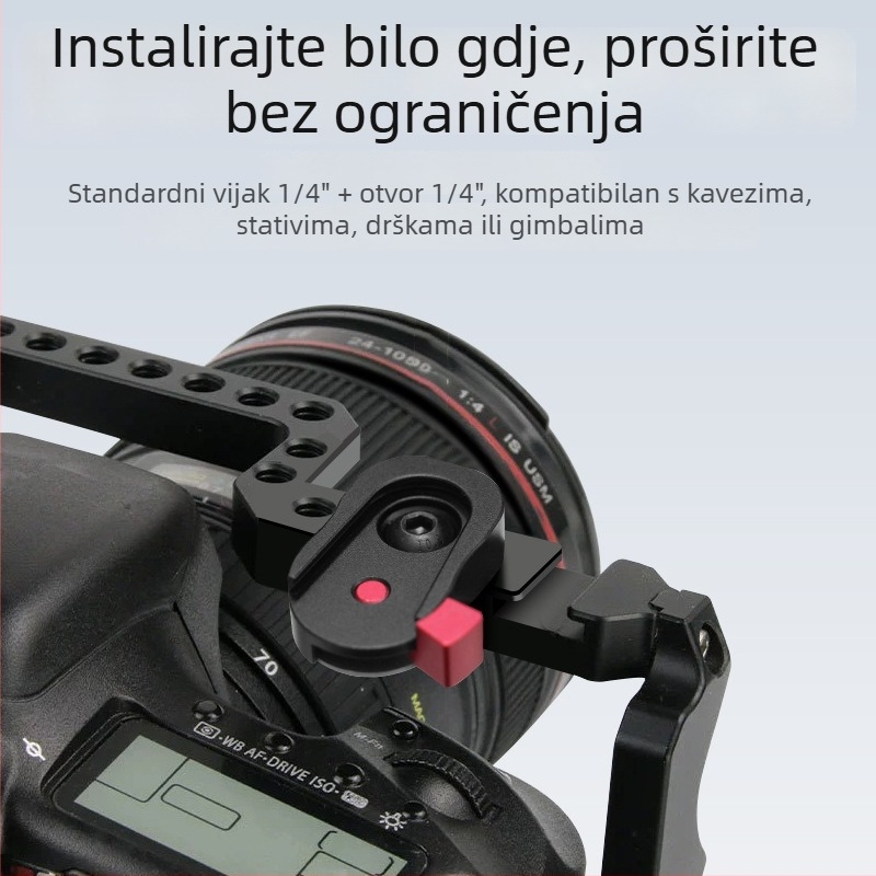 Ploča brzog otpuštanja za DSLR i bezzrcalne fotoaparate — baza za stativ, stabilizator, mini pločica za monitor