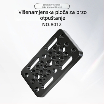 Univerzalna pločica za brzo oslobađanje s višestrukim otvorima za DSLR kamere, adapter glavne glave stativa, aluminijska legura, 83 g, nosivost 6–10 kg