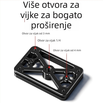 Adapter ploče za brzo otpuštanje, 38 mm, za standardnu glavu stativa – baza klipa kamere i telefona