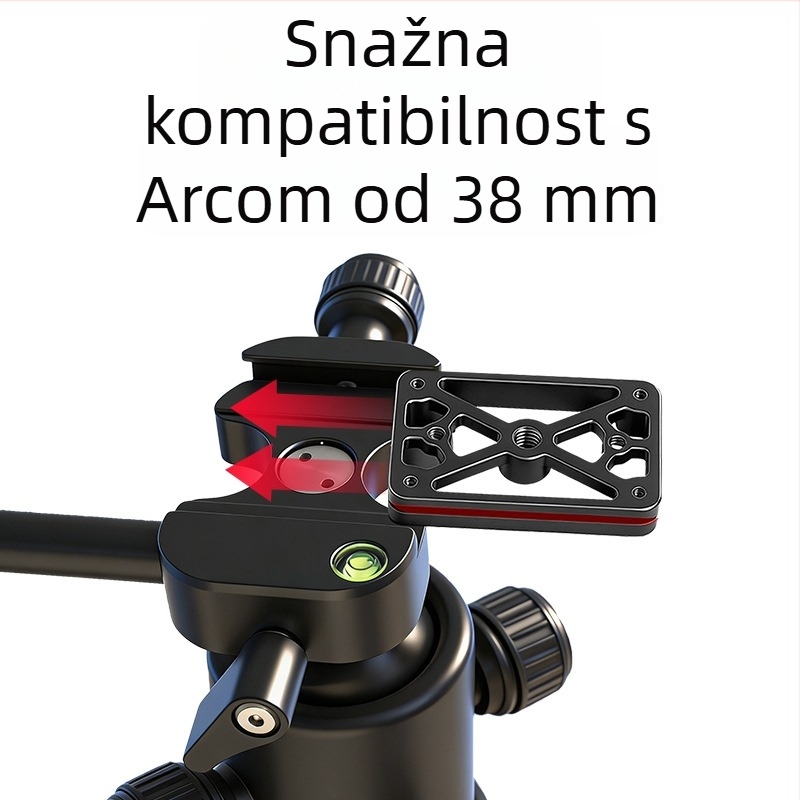 Adapter ploče za brzo otpuštanje, 38 mm, za standardnu glavu stativa – baza klipa kamere i telefona