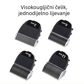 Električni podšišač za kućne ljubimce s debelom oštricom, zamjenska profesionalna glava za pse, 3 mm, 6 mm, 9 mm, 12 mm