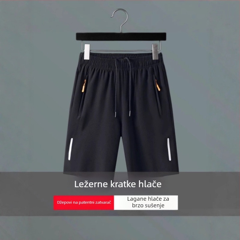 Muške ljetne šorceve od ice silk, brzo sušeće, prozračne, sportsko‑opušten stil za plažu