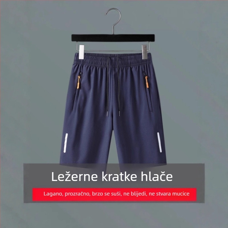 Muške ljetne šorceve od ice silk, brzo sušeće, prozračne, sportsko‑opušten stil za plažu