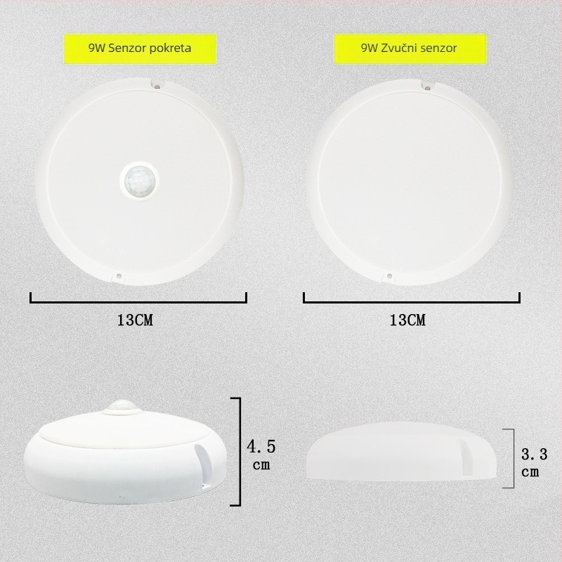 LED stropna svjetiljka promjera 130 mm s induktivnim prekidačem - moderni minimalistički dizajn