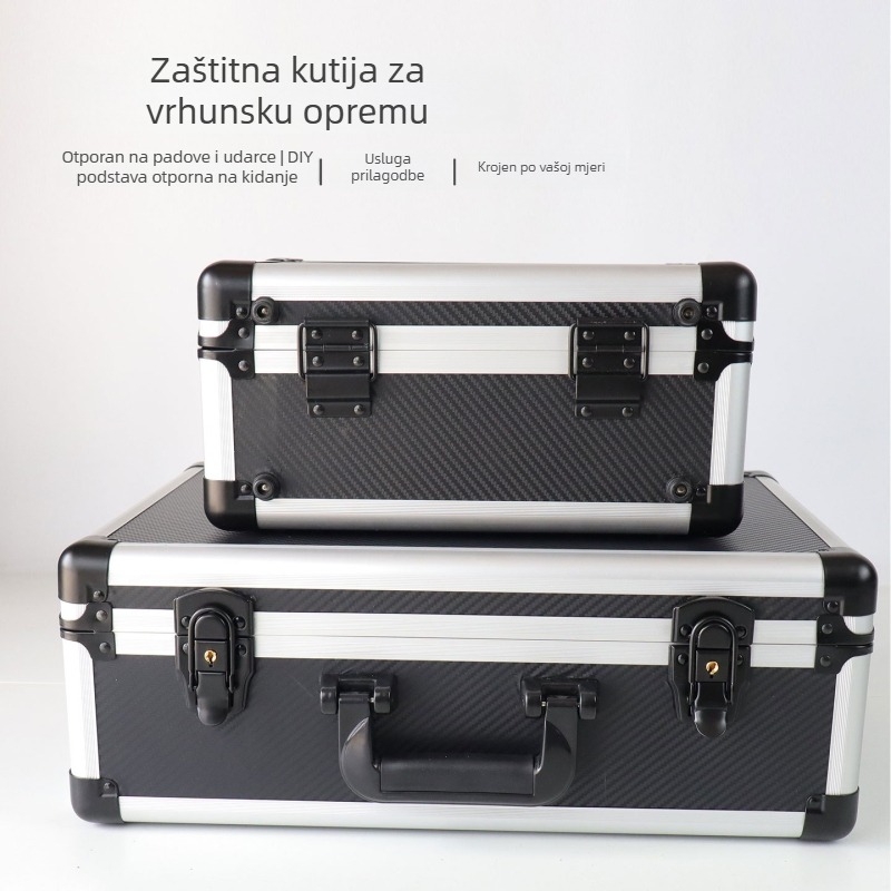 Kutija za alatom od aluminijske legure i karbonskih vlakana, medicinska kutija i izložbena kutija