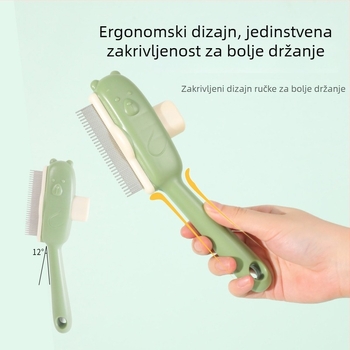 Hrap za njegu kućnih ljubimaca za mačke i pse — igličasti češalj za uklanjanje labavih dlaka i raščešljavanje duge dlake