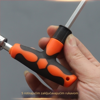 Set šarafciger s T drškom i produženom glavom, s ravnim, Philips, HEX i Torx bitovima te utičnim nastavcima, za kućnu upotrebu