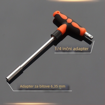 Set šarafciger s T drškom i produženom glavom, s ravnim, Philips, HEX i Torx bitovima te utičnim nastavcima, za kućnu upotrebu