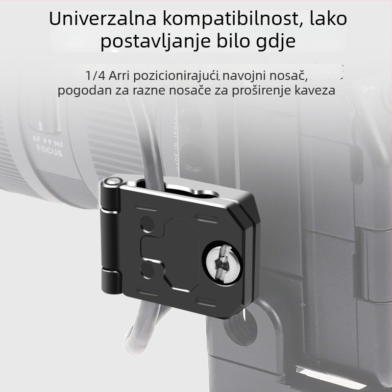 Klip za upravljanje kabelima DSLR uz ploču brzog otpuštanja i HDMI držač