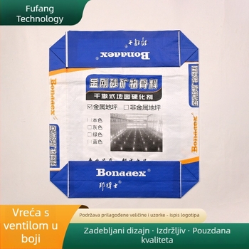 Laminirana PP tkanina vreća s bojom otiska i ventilom, za hranu za stoku, žitarice, kemikalije i granule gnojiva