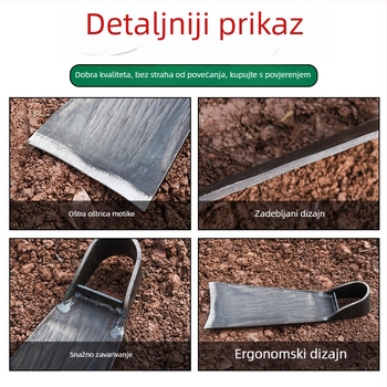 Kovana motika za njegu tla, plijevljenje i sadnju