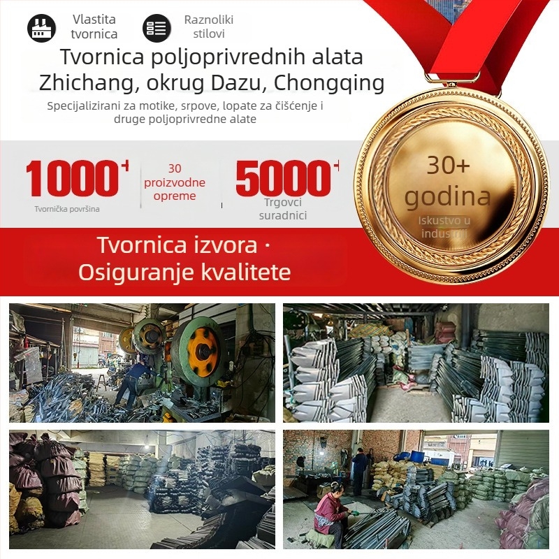 Kovana motika za njegu tla, plijevljenje i sadnju