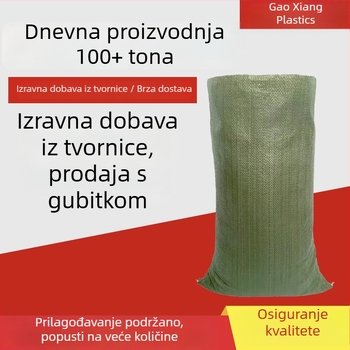 Zelena kompozitna tkanina vreća za preseljenje i pakiranje, vodootporna vreća za poplavu i pijesak, plastična vrećica s uzorkom zmije, standardne veličine 60×100, 55×85, 45×65, 90×125