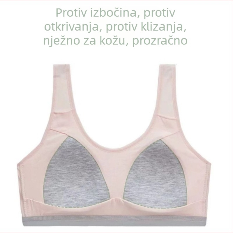 Bezšivni grudnjak od pamuka za djevojčice, lagan i prozračan