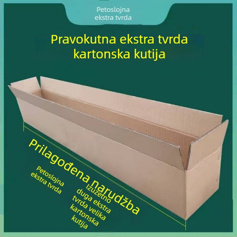 Ekstra čvrsta kutija od kraft papira, veličine 0,1–3 m, karton za logistiku i ekspresnu dostavu, izvozna kutija, ekstra velika veličina