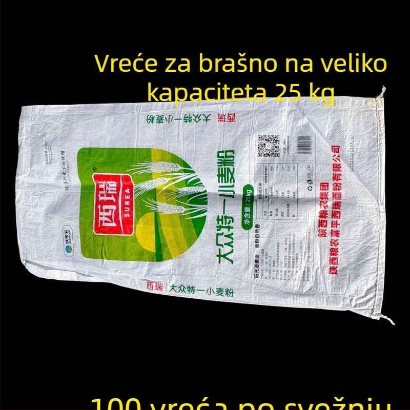 Korištena bijela plastična tkanina torba za građevinski i vrtni otpad, kapacitet 25 kg