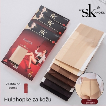 Izuzetno tanke UV zaštitne čarape 5D baršunastog izgleda, bez šavova, s T-dijelom u preponi, prilagodljiv kroj, pojačani vrh, za žene SK7228