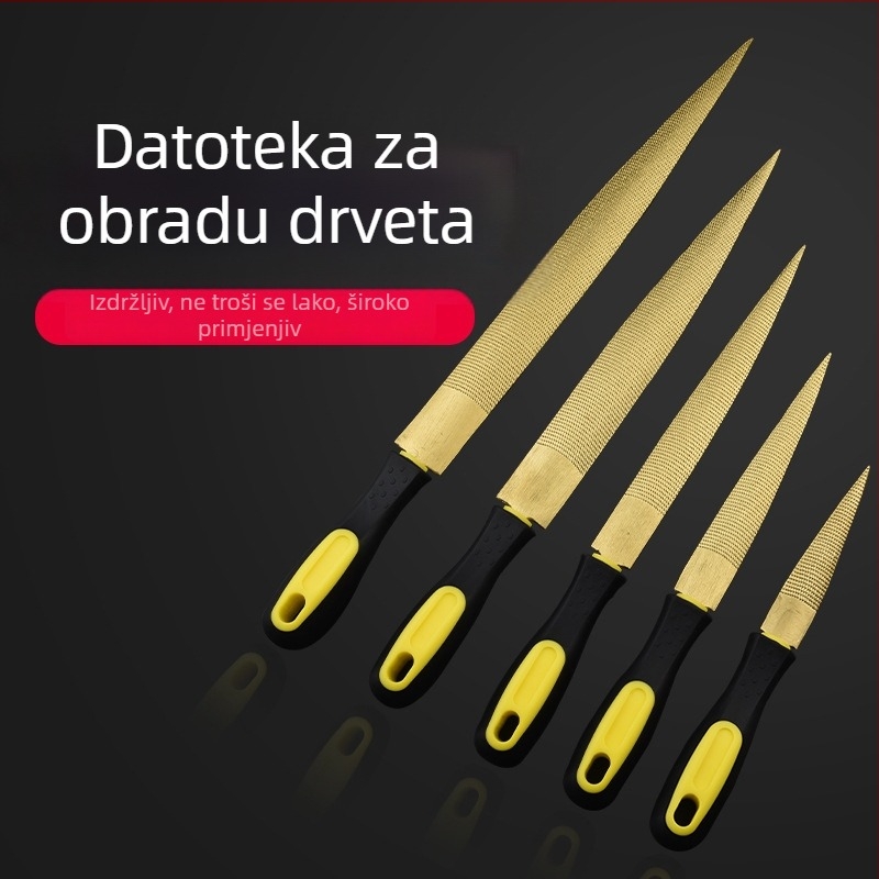 Zlatni pilnik za drvoobradu – oblikovanje tvrdog drveta, ručni pilnik s finim zubima, pilnik za oblikovanje od rosewood, alat za brušenje, dvostrani pilnik