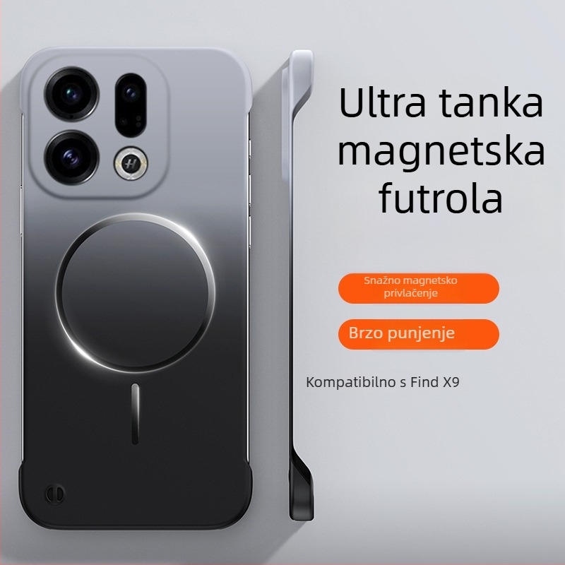 Ultra-tanki bezokvirni magnetski kućište s gradientnim dizajnom za Find X9 Pro i Oppo Reno 15 Pro
