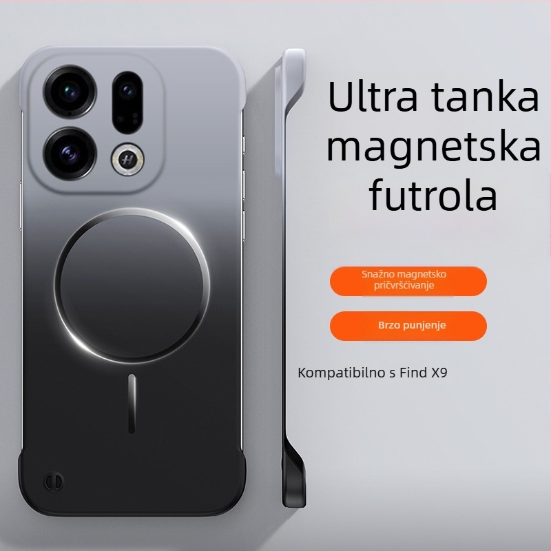 Ultra-tanki bezokvirni magnetski kućište s gradientnim dizajnom za Find X9 Pro i Oppo Reno 15 Pro