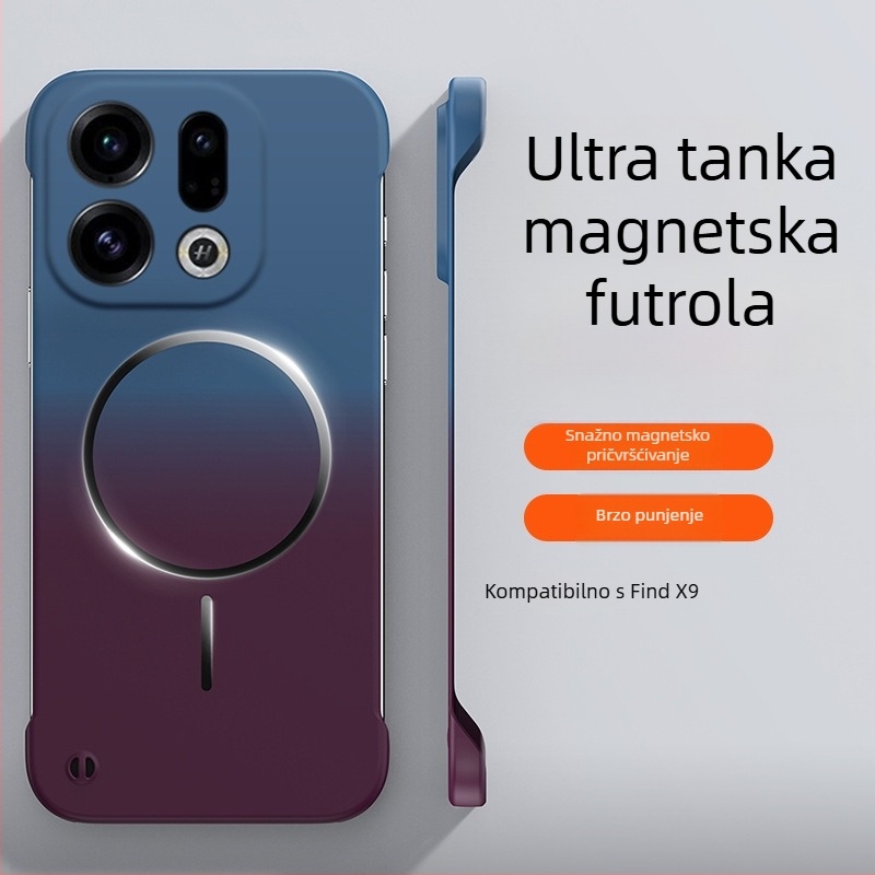 Ultra-tanki bezokvirni magnetski kućište s gradientnim dizajnom za Find X9 Pro i Oppo Reno 15 Pro