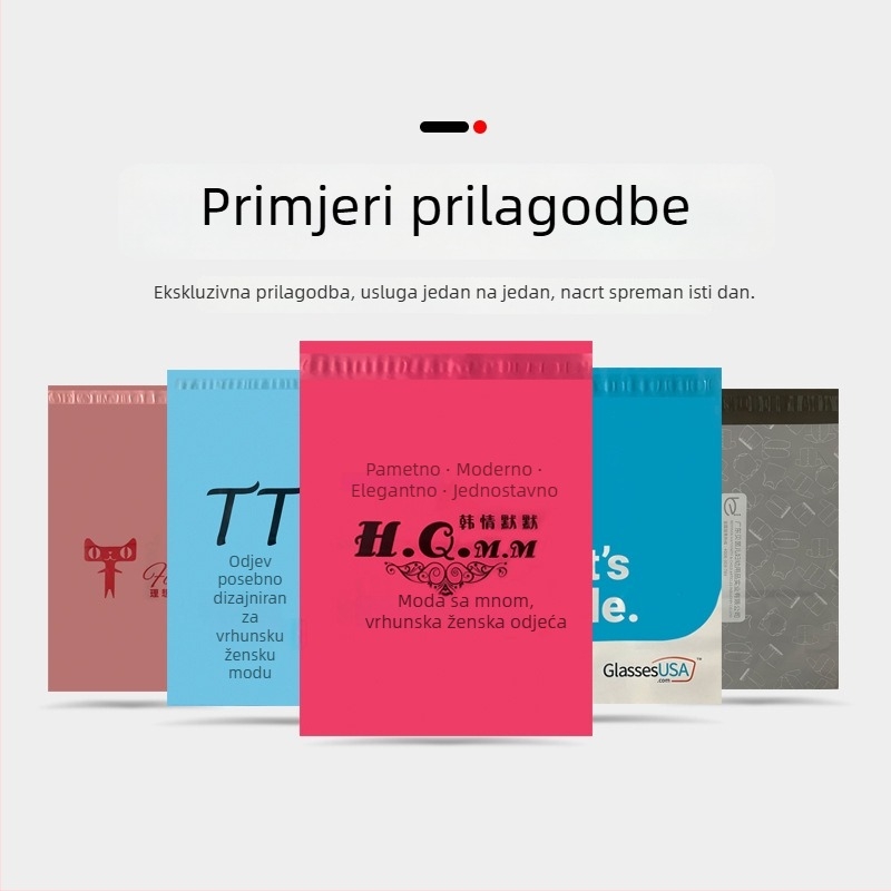 Bijele debele express vrećice za pakiranje, vodootporne za odjeću, nosivost 5 kg, 100% virgin materijal