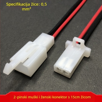 Električni konektor za motocikl s dva otvora, kabelski sklop, muški i ženski konektor, 4-žilni DJ7021A-2.8