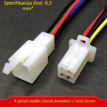 Električni konektor za motocikl s dva otvora, kabelski sklop, muški i ženski konektor, 4-žilni DJ7021A-2.8