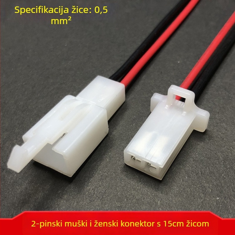 Električni konektor za motocikl s dva otvora, kabelski sklop, muški i ženski konektor, 4-žilni DJ7021A-2.8