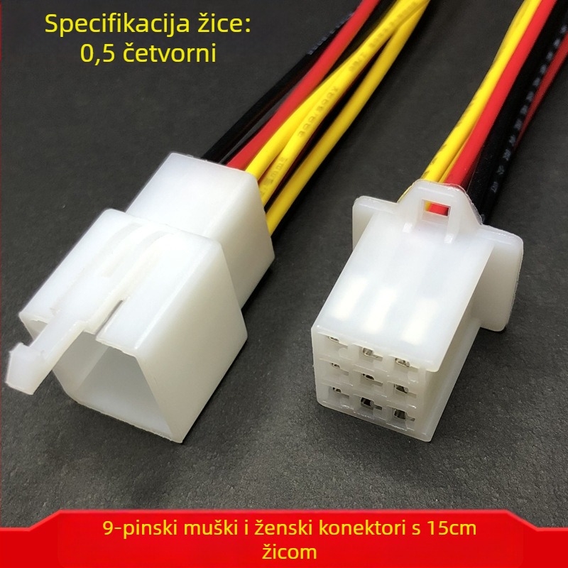 Električni konektor za motocikl s dva otvora, kabelski sklop, muški i ženski konektor, 4-žilni DJ7021A-2.8