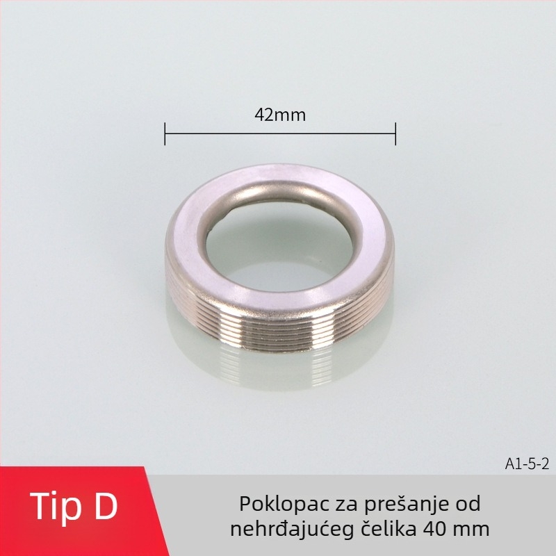 Set ventila za kuhinjsku slavinu s kompresijskim kapicama 35/40, dekorativnim poklopcima i fiksnim poklopcem za ugradnju i popravak