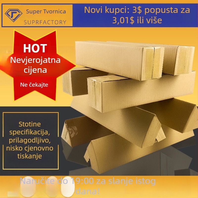 Trokutasti karton od valovitog kartona za pakiranje kišobrana s dugom ručkom, štapova za ribolov i brisača vjetrobranskog stakla